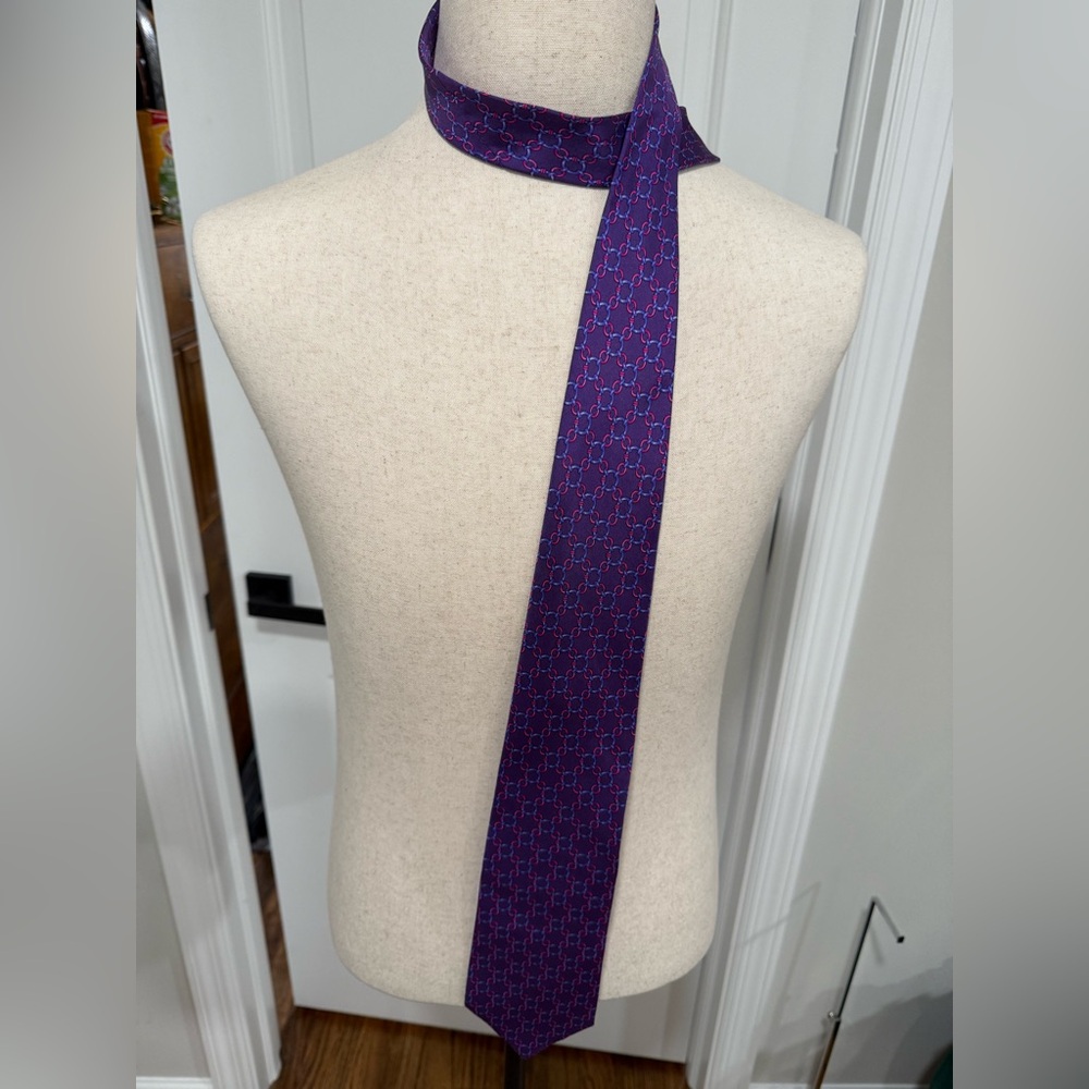 Gucci Purple and Pink Geometric Men's Tie